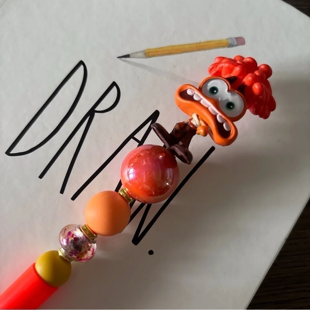 Disney Doorables: Inside Out: Anxiety handmade beaded pen